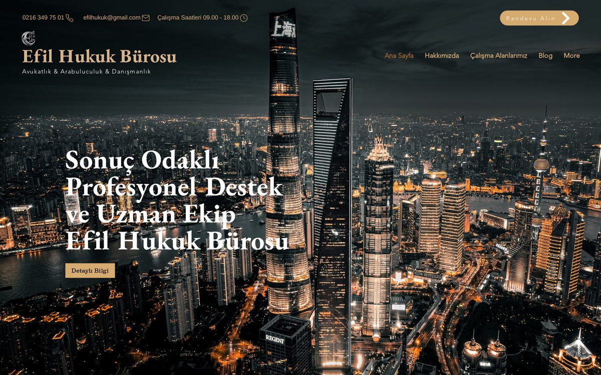 Efil Hukuk web sitesi